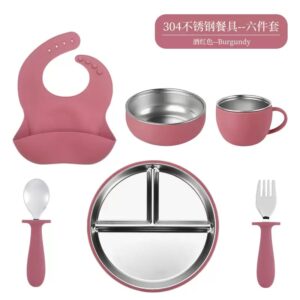 Silicone & Stainless Steel Feeding Set